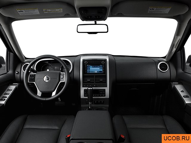 SUV 2008 года Mercury Mountaineer в 3D. Вид водительского места.