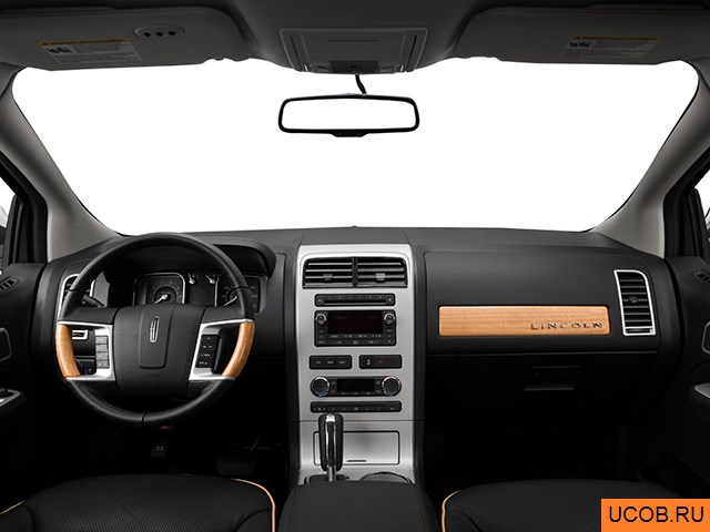 CUV 2008 года Lincoln MKX в 3D. Вид водительского места.