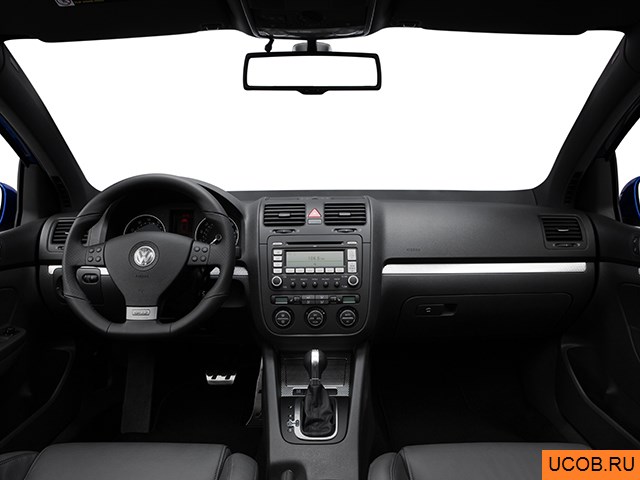 Hatchback 2008 года Volkswagen R32 в 3D. Вид водительского места.