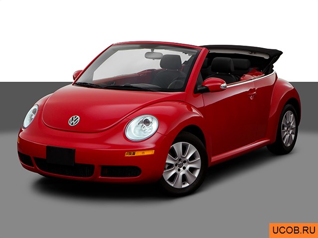 3D модель Volkswagen New Beetle 2008 года