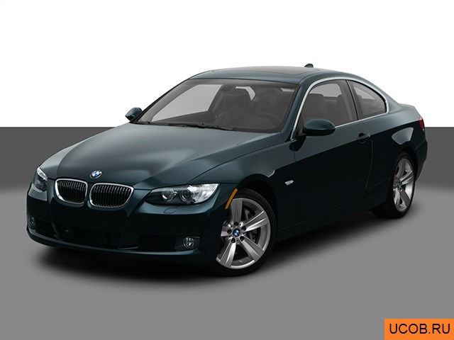 Модель автомобиля BMW 3-series 2008 года в 3Д