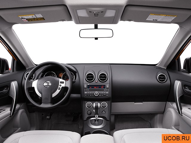 CUV 2008 года Nissan Rogue в 3D. Вид водительского места.