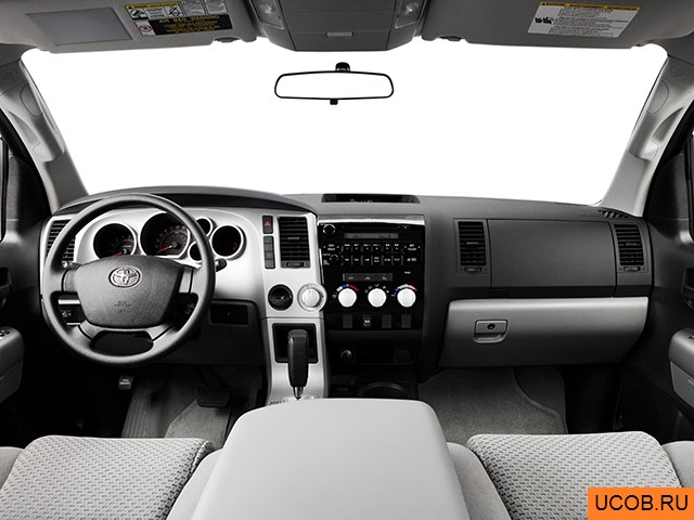 Pickup 2008 года Toyota Tundra в 3D. Вид водительского места.
