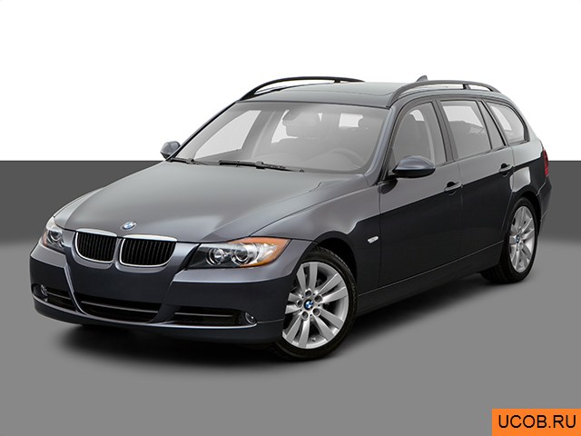 3D модель BMW 3-series 2008 года
