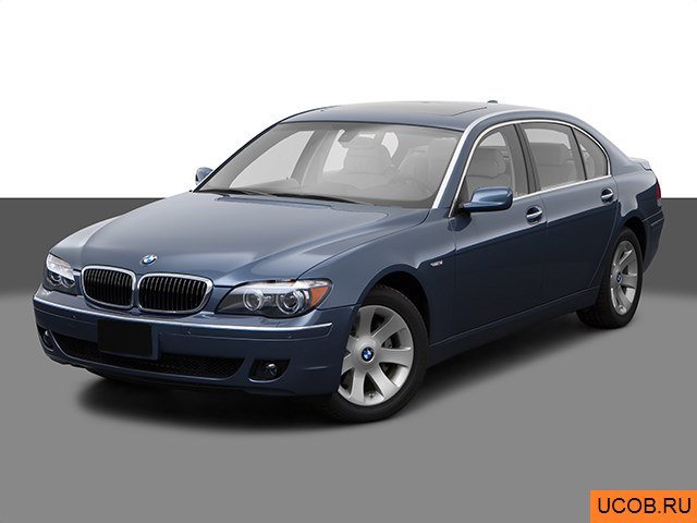 3D модель BMW 7-series 2008 года