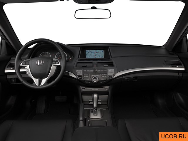 Coupe 2008 года Honda Accord в 3D. Вид водительского места.
