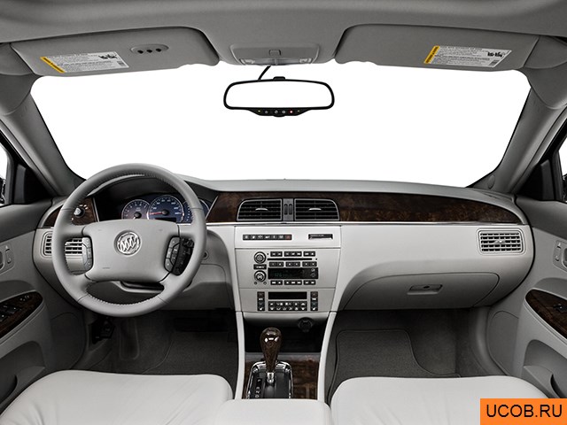 Sedan 2008 года Buick LaCrosse в 3D. Вид водительского места.
