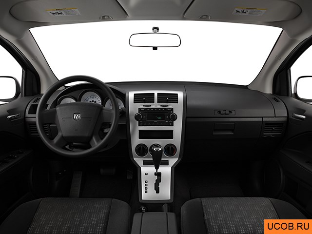 Hatchback 2008 года Dodge Caliber в 3D. Вид водительского места.