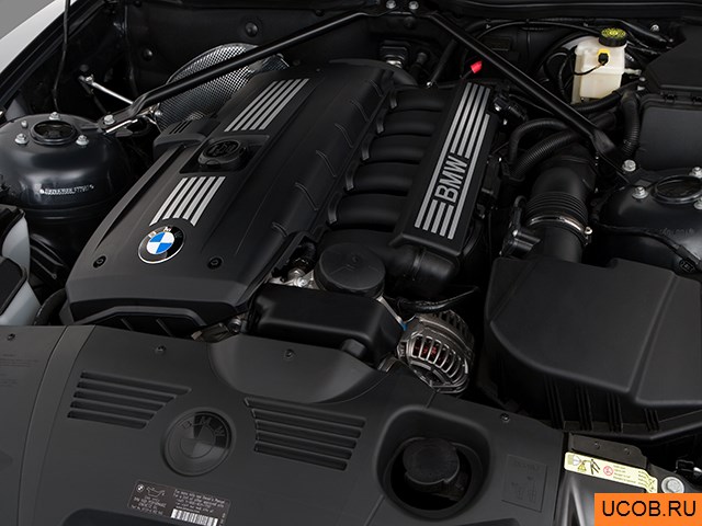 Coupe 2008 года BMW Z4 Coupe в 3D. Моторный отсек.