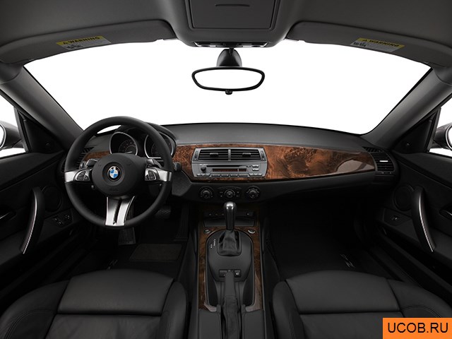 Coupe 2008 года BMW Z4 Coupe в 3D. Вид водительского места.