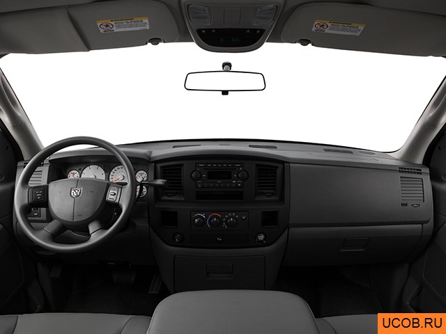Pickup 2008 года Dodge Ram 3500 в 3D. Вид водительского места.