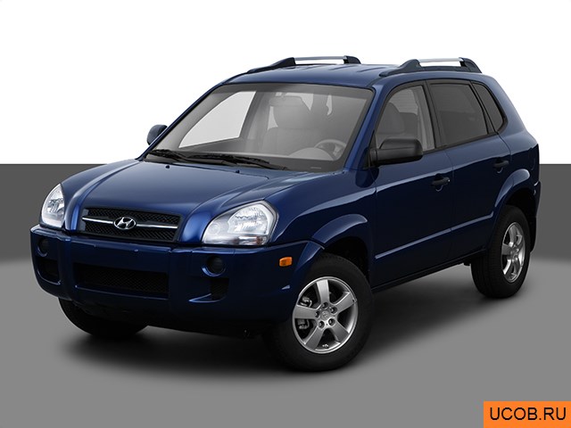 3D модель Hyundai модели Tucson 2008 года