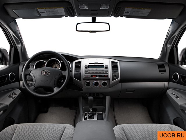 Pickup 2009 года Toyota Tacoma в 3D. Вид водительского места.