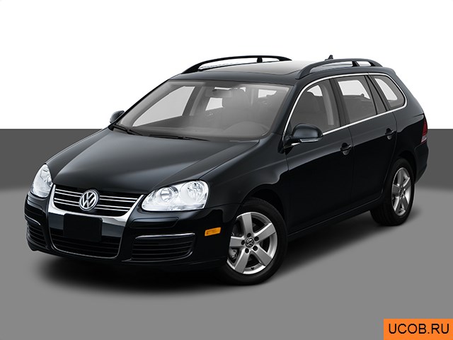 3D модель Volkswagen модели Jetta 2009 года