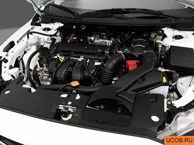 Sedan 2009 года Mitsubishi Lancer в 3D. Моторный отсек.