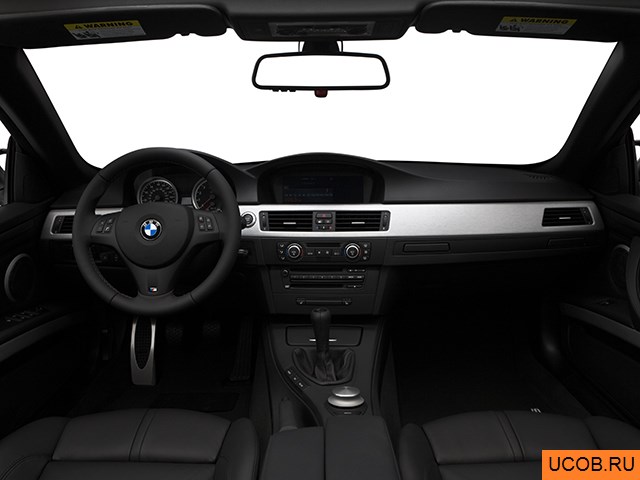 Convertible 2008 года BMW 3-series в 3D. Вид водительского места.