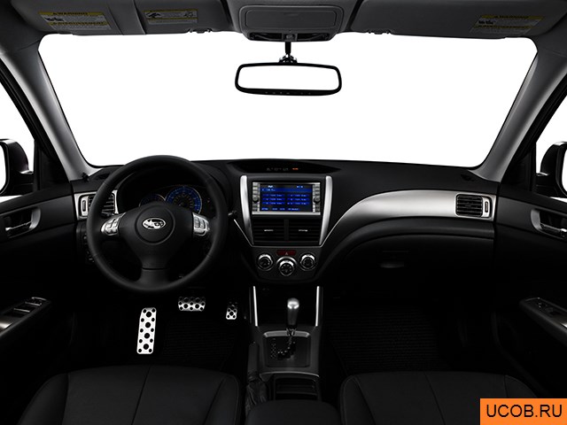 CUV 2009 года Subaru Forester в 3D. Вид водительского места.