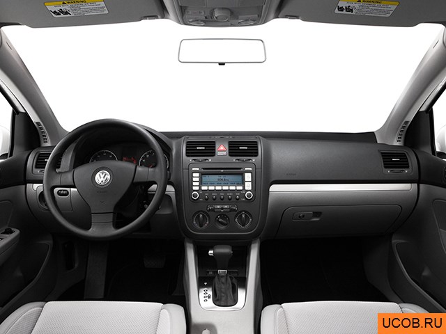 Hatchback 2009 года Volkswagen Rabbit в 3D. Вид водительского места.