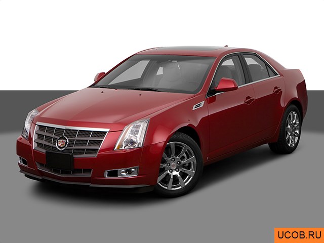 Модель автомобиля Cadillac CTS 2009 года в 3Д