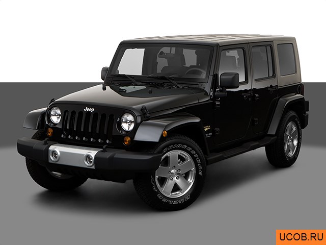 3D модель Jeep модели Wrangler Unlimited 2009 года