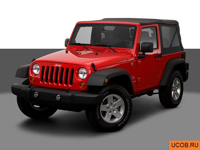 3D модель Jeep Wrangler 2009 года