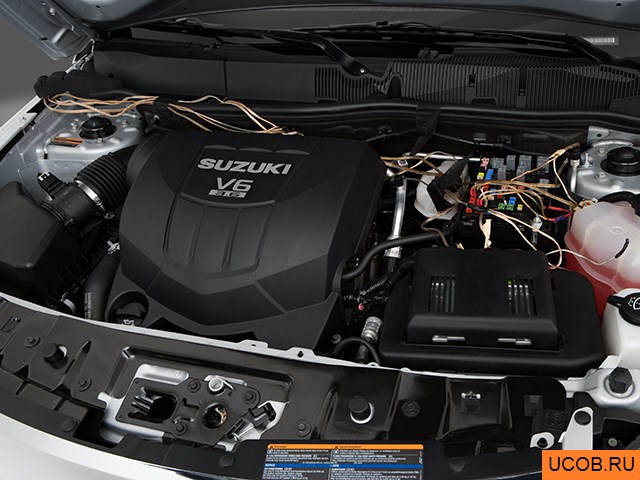 SUV 2009 года Suzuki XL7 в 3D. Моторный отсек.