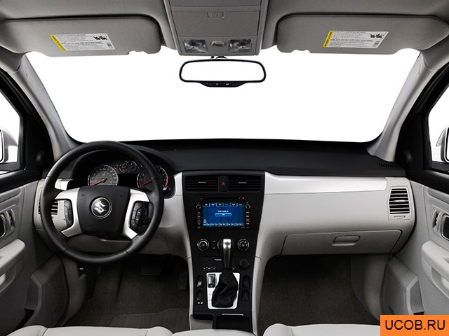SUV 2009 года Suzuki XL7 в 3D. Вид водительского места.