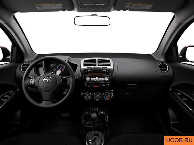Hatchback 2009 года Scion xD в 3D. Вид водительского места.