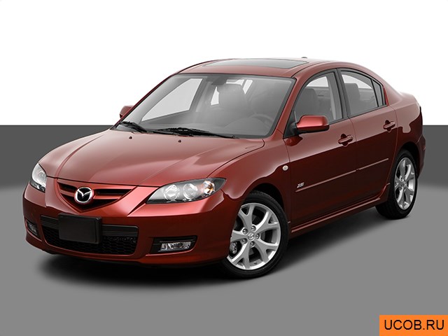 Модель автомобиля Mazda MAZDA3 2009 года в 3Д