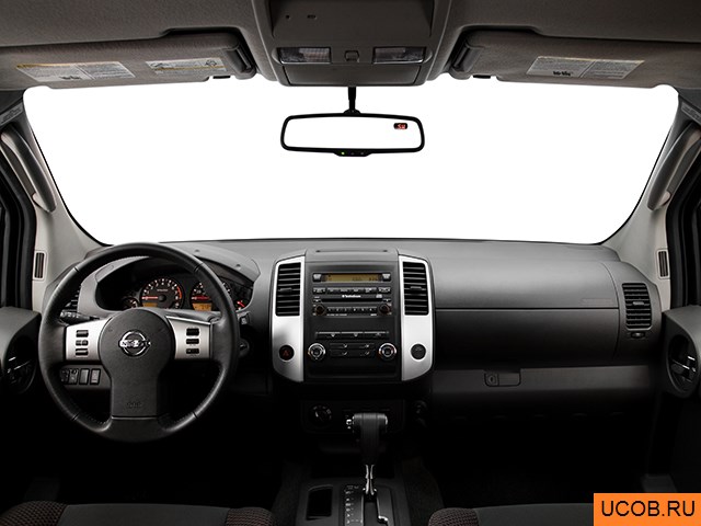 SUV 2009 года Nissan Xterra в 3D. Вид водительского места.