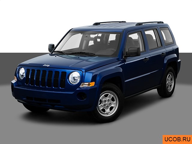 Модель автомобиля Jeep Patriot 2009 года в 3Д