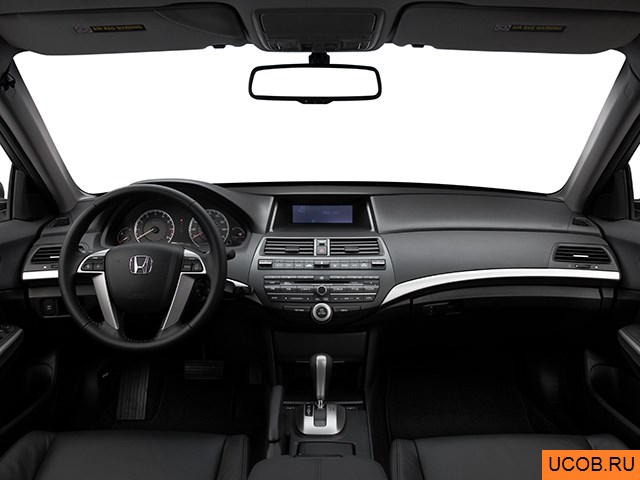 Sedan 2009 года Honda Accord в 3D. Вид водительского места.