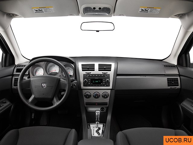 Sedan 2009 года Dodge Avenger в 3D. Вид водительского места.