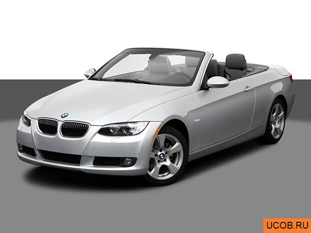 Модель автомобиля BMW 3-series 2009 года в 3Д