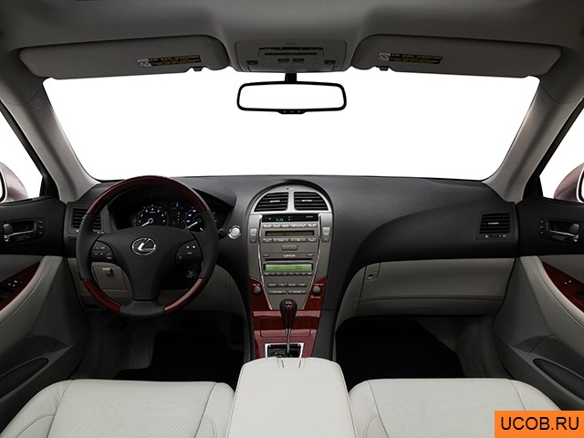 Sedan 2009 года Lexus ES в 3D. Вид водительского места.