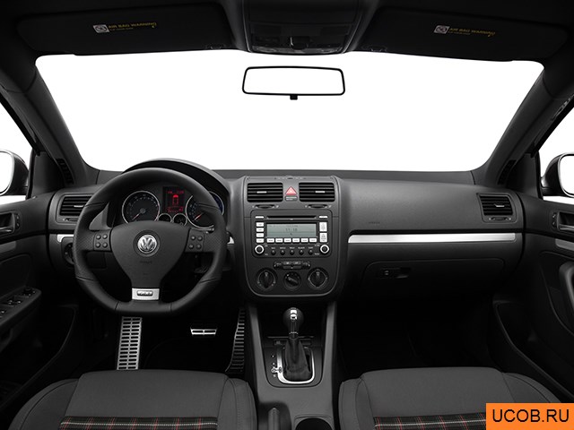 Sedan 2009 года Volkswagen GLI в 3D. Вид водительского места.