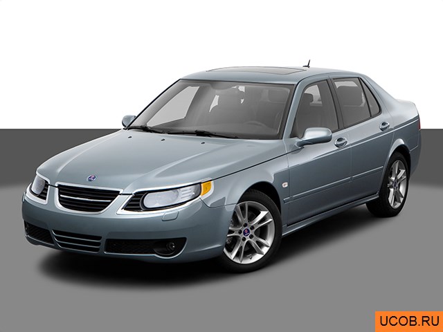 3D модель Saab модели 9-5 2009 года