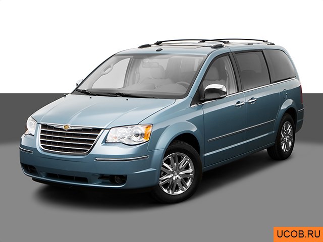 3D модель Chrysler Town and Country 2009 года