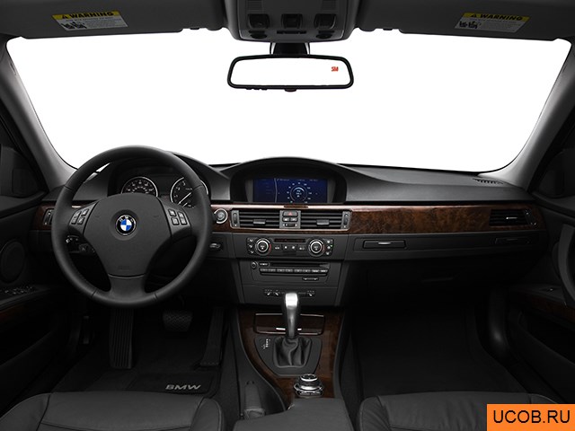Wagon 2009 года BMW 3-series в 3D. Вид водительского места.