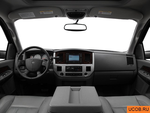 Pickup 2009 года Dodge Ram 3500 в 3D. Вид водительского места.