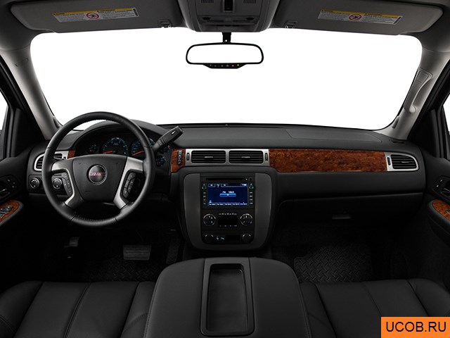 Pickup 2009 года GMC Sierra 3500HD DRW в 3D. Вид водительского места.