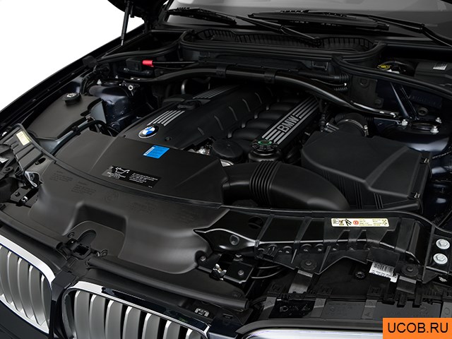 CUV 2009 года BMW X3 в 3D. Моторный отсек.
