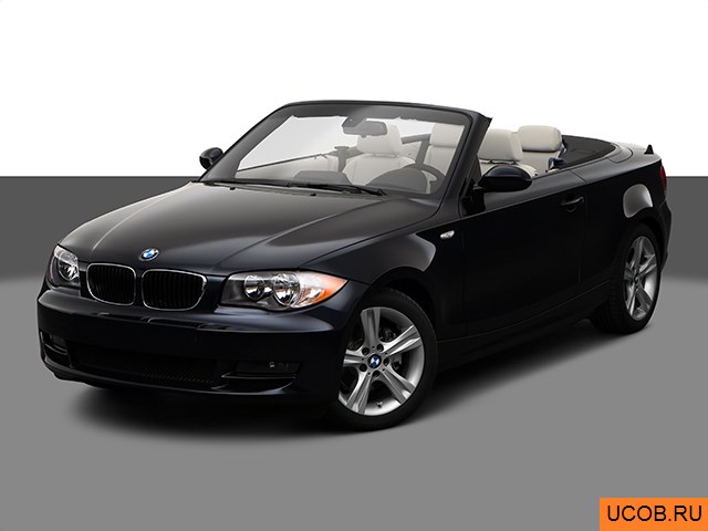 Модель автомобиля BMW 1-series 2009 года в 3Д