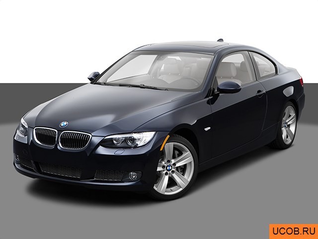 Модель автомобиля BMW 3-series 2009 года в 3Д