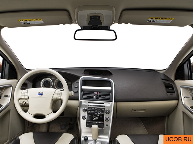 CUV 2010 года Volvo XC60 в 3D. Вид водительского места.