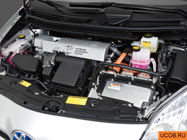 3D модель Toyota модели Prius Hybrid 2010 года