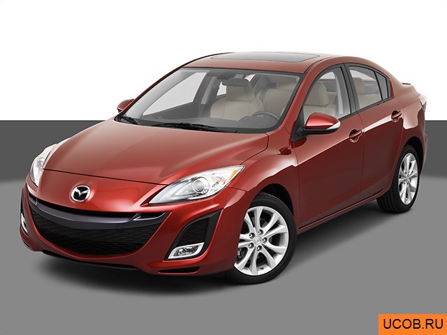 Модель автомобиля Mazda MAZDA3 2010 года в 3Д