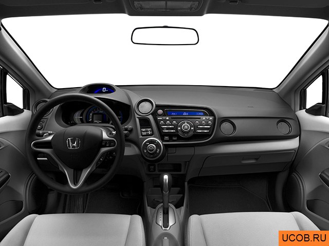 Hatchback 2010 года Honda Insight Hybrid в 3D. Вид водительского места.