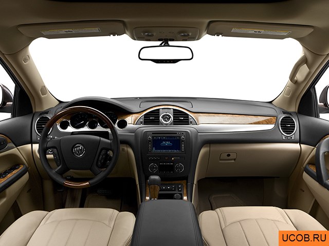CUV 2010 года Buick Enclave в 3D. Вид водительского места.