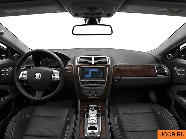 Convertible 2010 года Jaguar XK в 3D. Вид водительского места.
